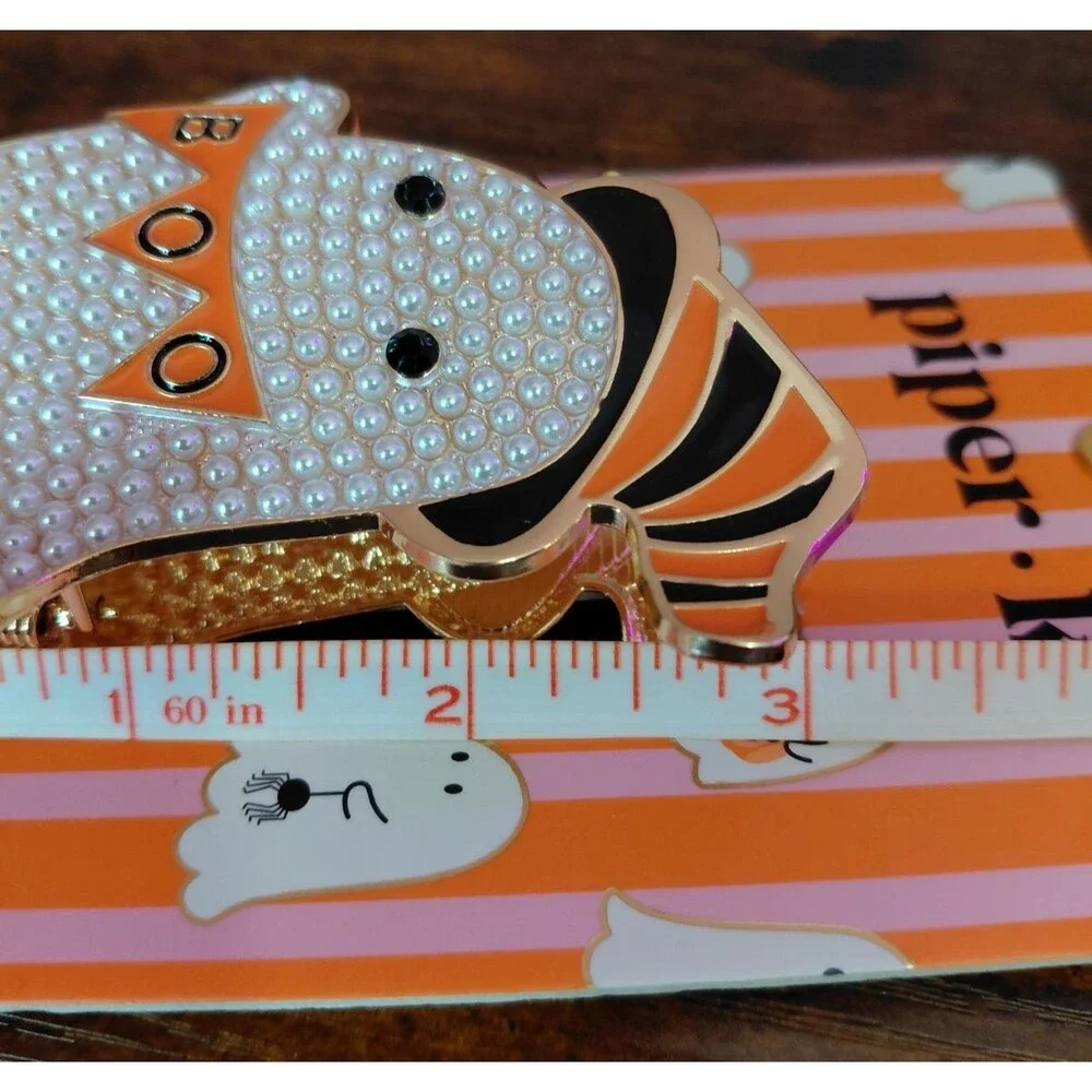 Piper K Hair Clip Ghost Boo Witch Pearl Metal Hair Clip Claw Halloween